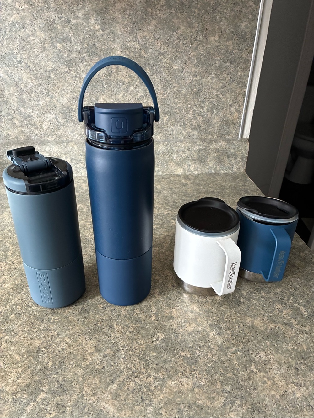 Brumate Rise 25oz, Strova 18 oz, Kleen Kanteen Camp Mug 12oz (2)